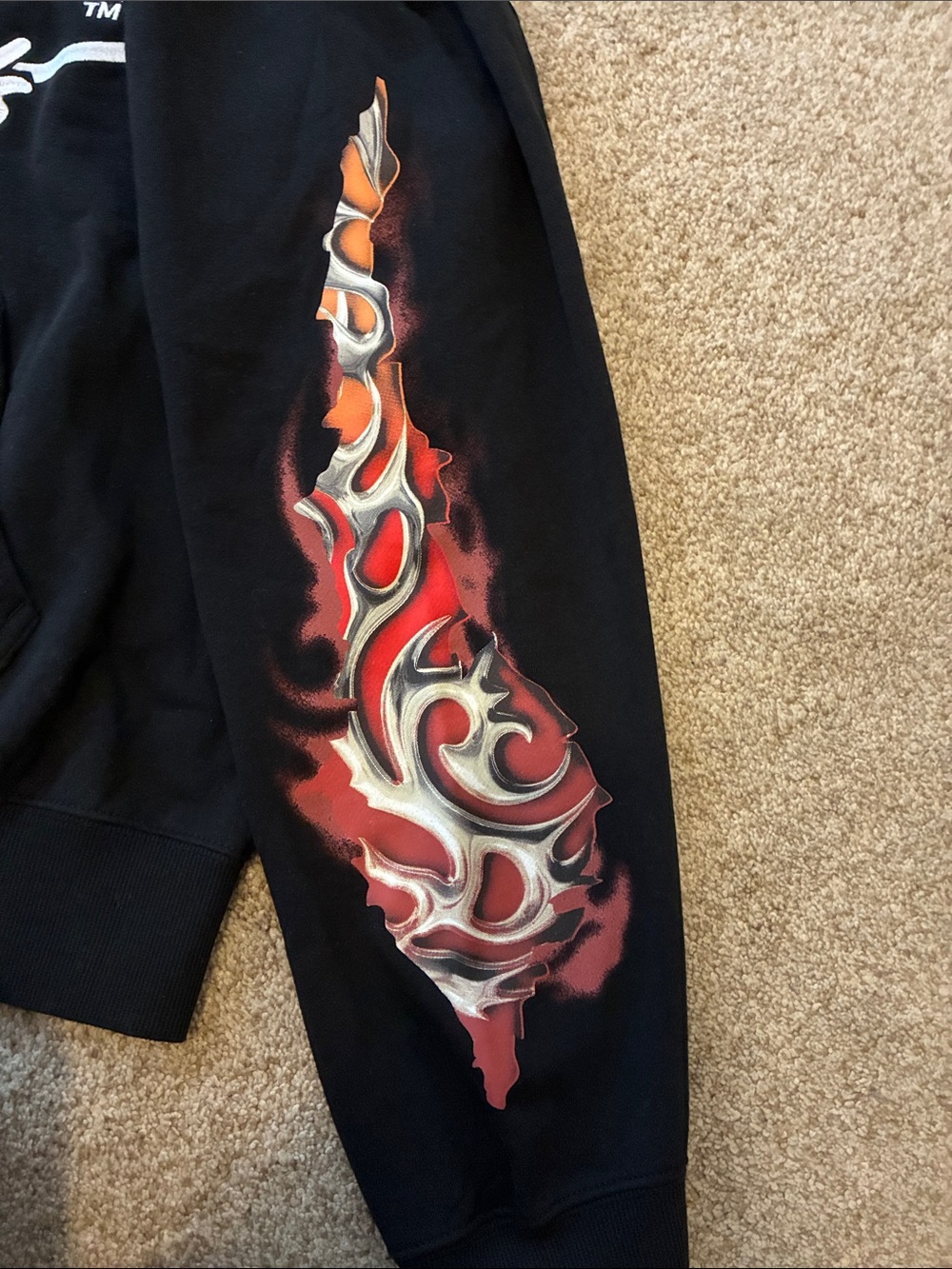Von Dutch Mens Zip Hoodie with Embroidered Logo - Picture 3 of 4